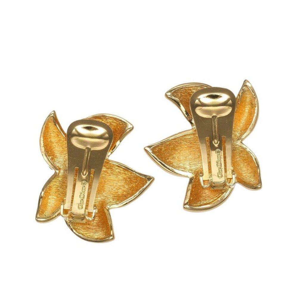 Christian Dior Gold Plated And Rhinestone 25.0 g Earrings - Picture 3 of 7